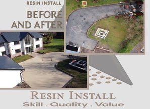 Golden resin driveway Oldham, Manchester