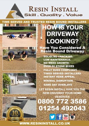 Resin bound driveway installers Lancashire, Manchester, Merseyside, Northwest, Cheshire