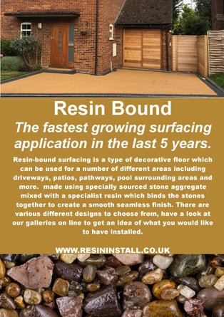 Resin bound driveway flyer for resin bound installers Lancashire, Manchester, Merseyside, Northwest, Cheshire